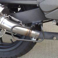 Pot echappement compatible avec Kymco Quannon 125 2007-2016, Albus Ceramic, Échappement légal, homologué,silencieux avec db killer amovible et tuyau de liaison spécifique 