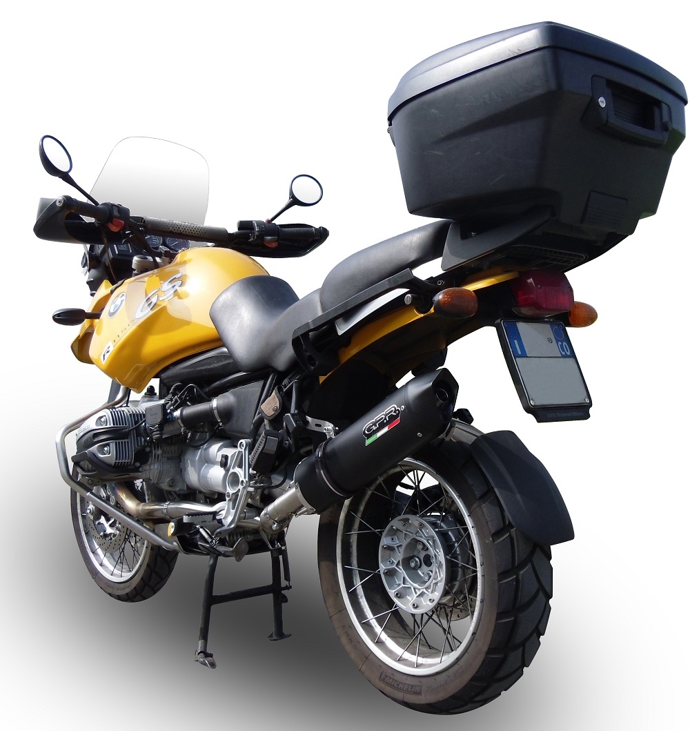 Pot echappement compatible avec Bmw R 850 R 2003-2007, Furore Nero, Échappement légal, homologué,silencieux avec db killer amovible et tuyau de liaison spécifique 