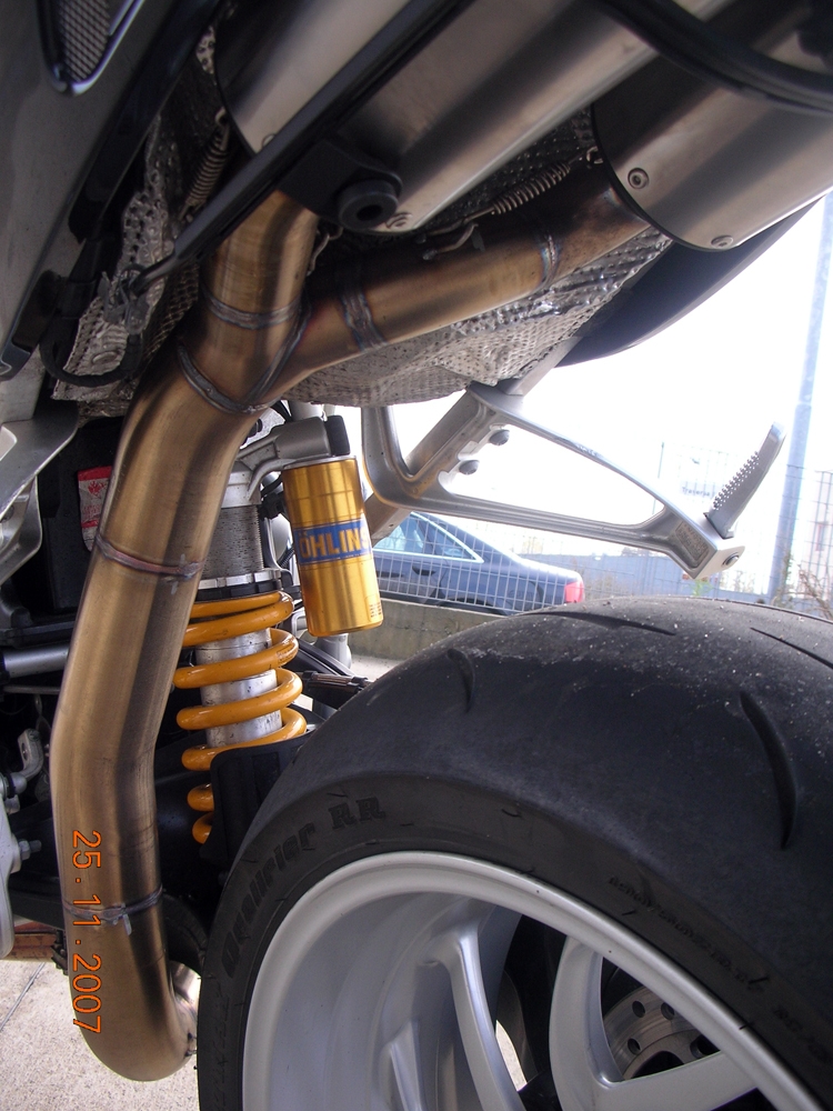 Pot echappement compatible avec Bmw R 1200 S 2006-2008, Albus Ceramic, Paire de pot d'échappement homologuées, livrées avec db killer amovible et raccords spécifiques 