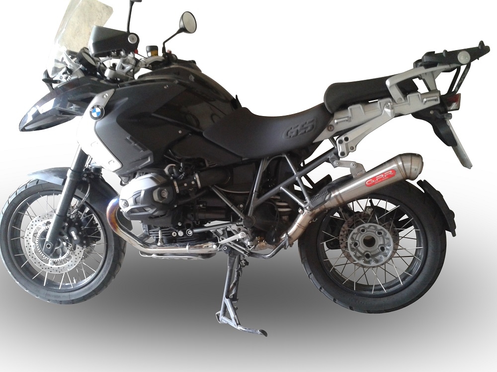 Pot echappement compatible avec Bmw R 1200 Gs -Adventure 2004-2009, Powercone Evo, Échappement légal, homologué,silencieux avec db killer amovible et tuyau de liaison spécifique 