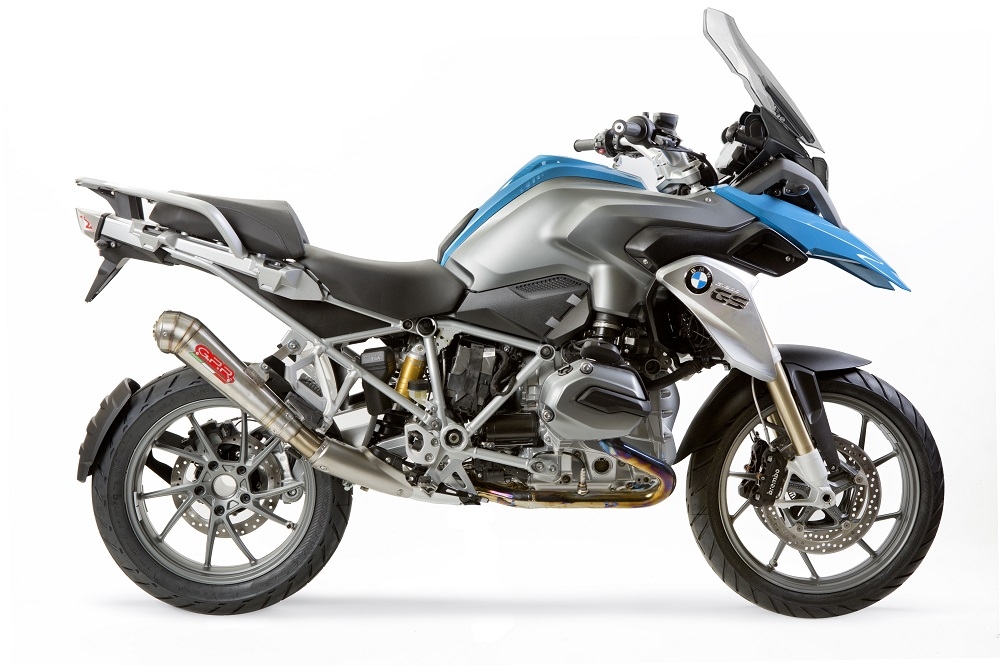 Pot echappement compatible avec Bmw R 1200 Gs -Adventure 2014-2016, Powercone Evo, Échappement légal, homologué,silencieux avec db killer amovible et tuyau de liaison spécifique 