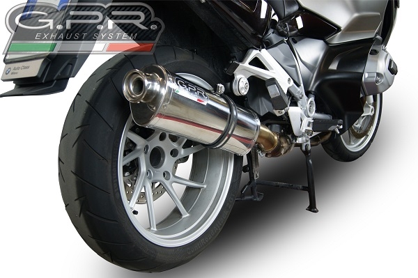 Exhaust compatible with Bmw R1200RT LC 2014-2016, Trioval, Slip-on exhaust including removable db killer and link pipe, EPA-compliant 