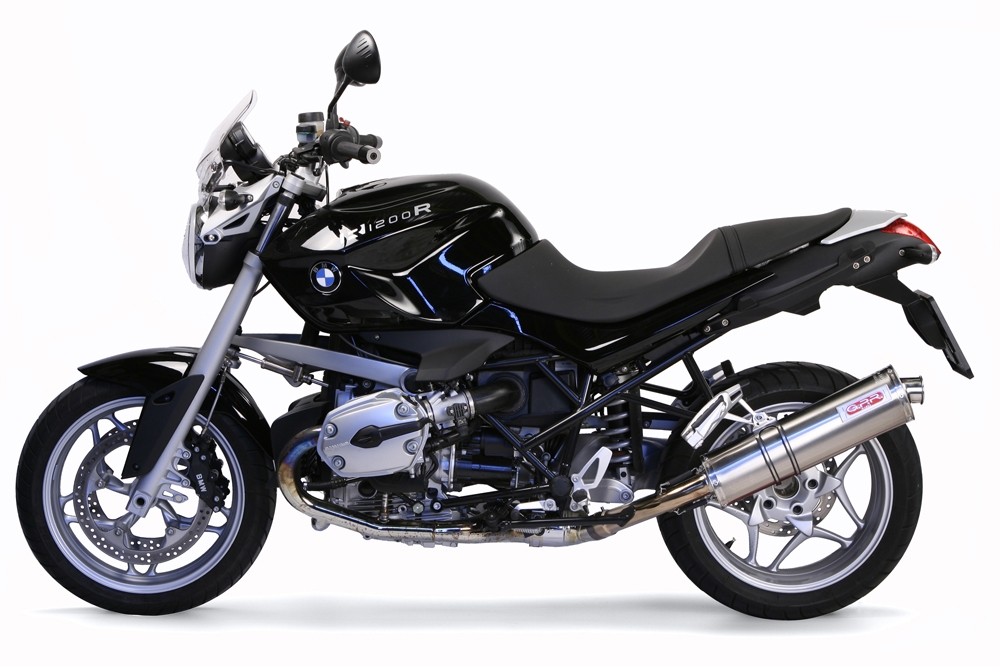 Pot echappement compatible avec Bmw R 1200 R 2011-2014, Trioval, Échappement légal, homologué,silencieux avec db killer amovible et tuyau de liaison spécifique 