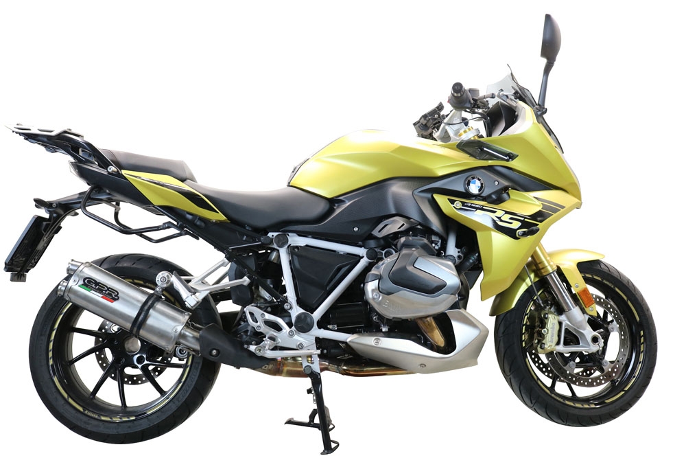 Pot echappement compatible avec Bmw R 1250 R -Rs 2019-2020, Dual Inox, Échappement légal, homologué,silencieux avec db killer amovible et tuyau de liaison spécifique 