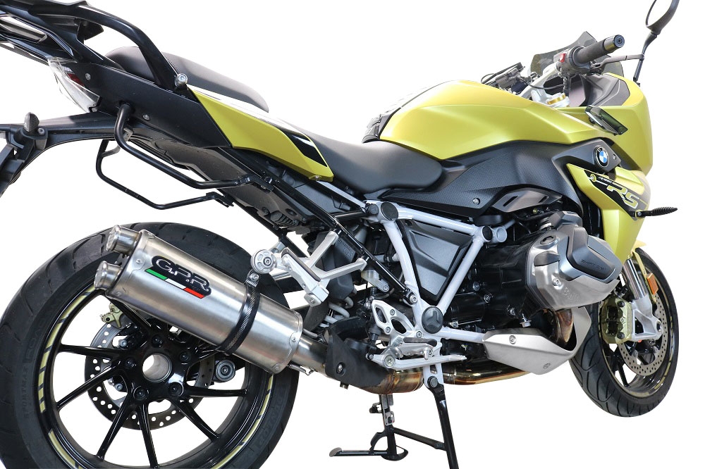 Pot echappement compatible avec Bmw R 1250 R -Rs 2019-2020, Dual Inox, Échappement légal, homologué,silencieux avec db killer amovible et tuyau de liaison spécifique 