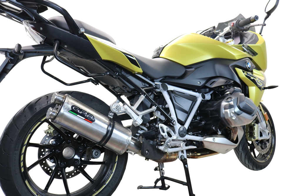 Pot echappement compatible avec Bmw R 1250 R -Rs 2019-2020, Dual Inox, Échappement légal, homologué,silencieux avec db killer amovible et tuyau de liaison spécifique 