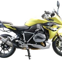 Pot echappement compatible avec Bmw R 1250 R -Rs 2021-2024, M3 Titanium Natural, Échappement légal, homologué,silencieux avec db killer amovible et tuyau de liaison spécifique 