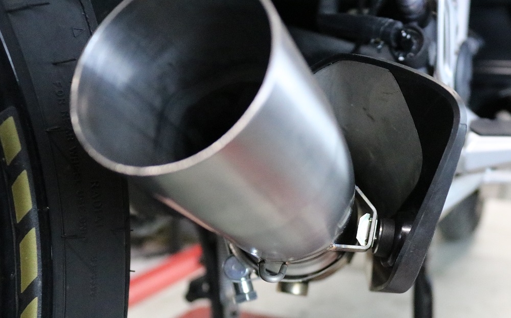 Pot echappement compatible avec Bmw R 1250 R -Rs 2021-2024, Dual Poppy, Échappement légal, homologué,silencieux avec db killer amovible et tuyau de liaison spécifique 