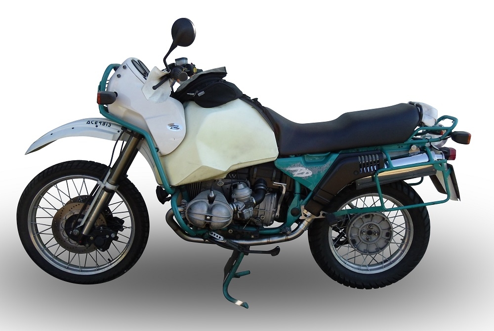 Pot echappement compatible avec Bmw R 80 Gs 1980-1987, Trioval, Échappement légal, homologué,silencieux avec db killer amovible et tuyau de liaison spécifique 