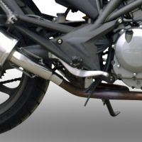 Pot echappement compatible avec Cagiva Raptor 650 2001-2005, Trioval, Paire de pot d'échappement homologuées, livrées avec db killer amovible et raccords spécifiques 