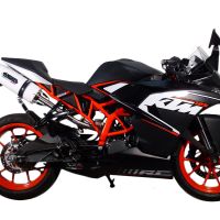 Pot echappement compatible avec Ktm Rc 125 2014-2016, Albus Ceramic, Échappement légal, homologué,silencieux avec db killer amovible et tuyau de liaison spécifique 
