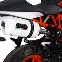 Pot echappement compatible avec Ktm Rc 125 2014-2016, Albus Ceramic, Échappement légal, homologué,silencieux avec db killer amovible et tuyau de liaison spécifique 