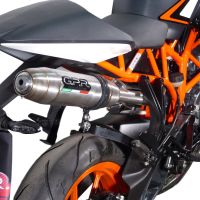 Pot echappement compatible avec Ktm Rc 200 2014-2021, Deeptone Inox, Pot échappement racing, avec les tuyaux de liaison, article sans homologation 