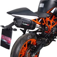 Pot echappement compatible avec Ktm Rc 125 2014-2016, Deeptone Inox, Pot échappement racing, avec les tuyaux de liaison, article sans homologation 