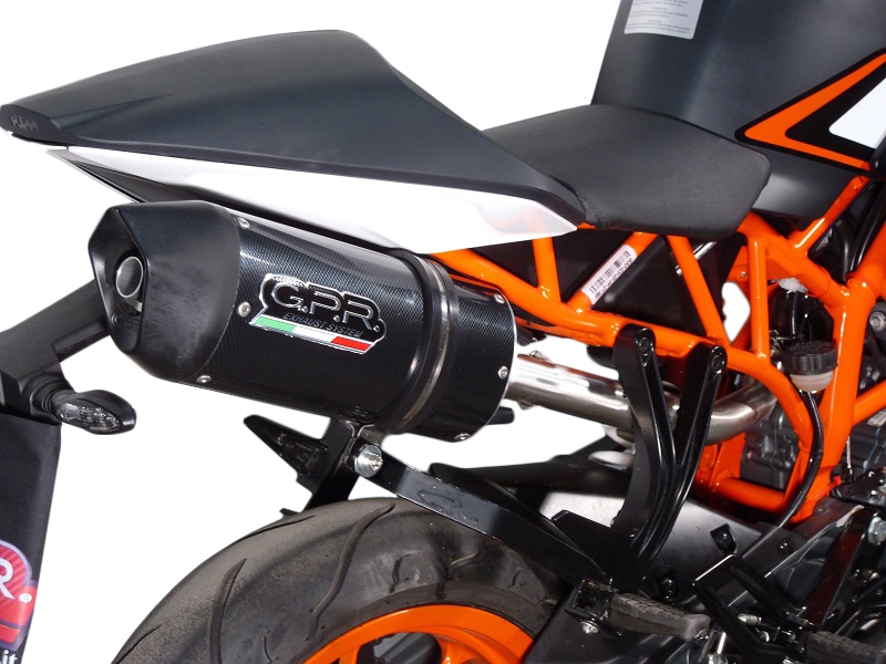 Pot echappement compatible avec Ktm Rc 125 2014-2016, Deeptone Inox, Pot échappement racing, avec les tuyaux de liaison, article sans homologation 