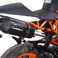 Pot echappement compatible avec Ktm Rc 125 2014-2016, Deeptone Inox, Pot échappement racing, avec les tuyaux de liaison, article sans homologation 