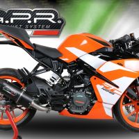Pot echappement compatible avec Ktm Rc 125 2017-2020, Furore Evo4 Nero, Échappement légal, homologué,silencieux avec db killer amovible et tuyau de liaison spécifique 