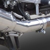 Pot echappement compatible avec Royal Enfield Continental GT 535 2014-2016, Vintacone, Pot échappement racing, avec les tuyaux de liaison, article sans homologation 