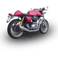 Pot echappement compatible avec Royal Enfield Continental GT 535 2014-2016, Vintacone, Pot échappement racing, avec les tuyaux de liaison, article sans homologation 