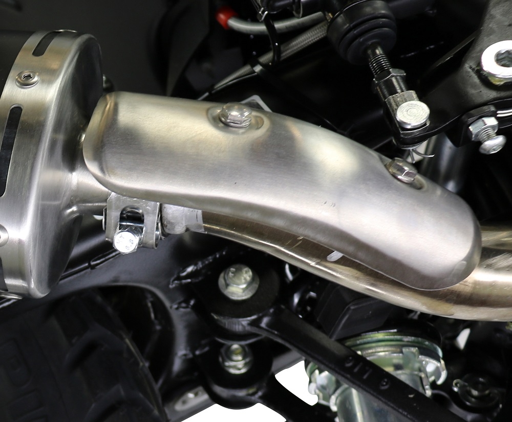 Pot echappement compatible avec Royal Enfield Himalayan 410 Diam.36mm 2017-2020, Albus Ceramic, Système complet homologué pour les marchés non européens 