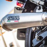 Pot echappement compatible avec Royal Enfield Interceptor 650 2021-2025, Powercone Evo, Pot échappement double, pas légal pour les pays membres de l'UE, compris db killers amovibles et les tuyaux de liaison 