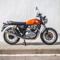 Pot echappement compatible avec Royal Enfield Continental 650 2019-2020, Ultracone, Pot échappement double, pas légal pour les pays membres de l'UE, compris db killers amovibles et les tuyaux de liaison 