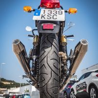 Pot echappement compatible avec Royal Enfield Continental 650 2021-2024, Ultracone, Pot échappement double, pas légal pour les pays membres de l'UE, compris db killers amovibles et les tuyaux de liaison 