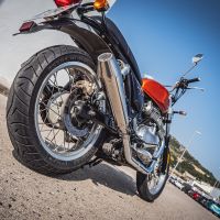 Pot echappement compatible avec Royal Enfield Continental 650 2021-2024, Ultracone, Pot échappement double, pas légal pour les pays membres de l'UE, compris db killers amovibles et les tuyaux de liaison 