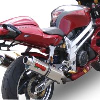 Pot echappement compatible avec Aprilia Rsv 1000 R Factory 2006-2010, Trioval, Paire de pot d'échappement homologuées, livrées avec db killer amovible et raccords spécifiques 