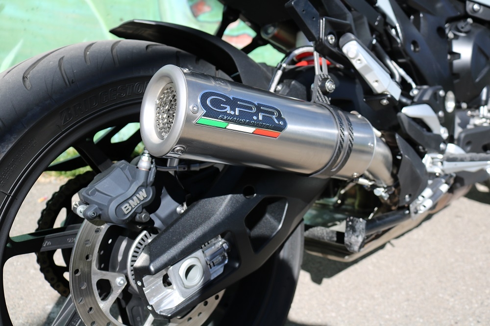 Pot echappement compatible avec Bmw S 1000 XR -M 2020-2025, M3 Inox , Pot échappement racing, avec les tuyaux de liaison, article sans homologation 