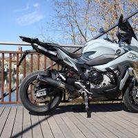 Pot echappement compatible avec Bmw S 1000 XR -M 2020-2025, M3 Black Titanium, Échappement légal, homologué,silencieux avec db killer amovible et tuyau de liaison spécifique 