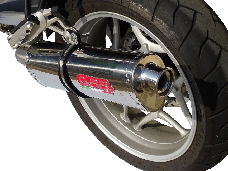 Pot echappement compatible avec Bmw R 1200 St -Rt 2003-2008, Trioval, Échappement légal, homologué,silencieux avec db killer amovible et tuyau de liaison spécifique 