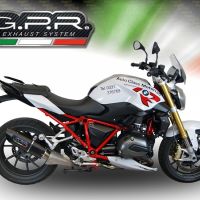 Pot echappement compatible avec Bmw R 1200 R 2015 Lc 2015-2016, Furore Nero, Échappement légal, homologué,silencieux avec db killer amovible et tuyau de liaison spécifique 