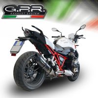 Pot echappement compatible avec Bmw R 1200 R 2015 Lc 2015-2016, Furore Nero, Échappement légal, homologué,silencieux avec db killer amovible et tuyau de liaison spécifique 