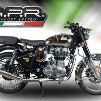 Pot echappement compatible avec Royal Enfield Continental GT 535 2014-2016, Deeptone Inox, Pot echappement racing,silencieux avec db killer et des tuyaux de liaison sans homologation 