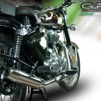 Pot echappement compatible avec Royal Enfield Continental GT 535 2014-2016, Deeptone Inox, Pot echappement racing,silencieux avec db killer et des tuyaux de liaison sans homologation 
