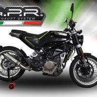 Pot echappement compatible avec Husqvarna Svartpilen 401 2018-2019, M3 Inox , Échappement légal, homologué,silencieux avec db killer amovible et tuyau de liaison spécifique 