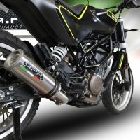 Pot echappement compatible avec Husqvarna Svartpilen 401 2018-2019, M3 Titanium Natural, Échappement légal, homologué,silencieux avec db killer amovible et tuyau de liaison spécifique 
