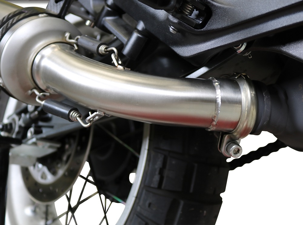 Pot echappement compatible avec Husqvarna Svartpilen 401 2018-2019, M3 Poppy , Échappement légal, homologué,silencieux avec db killer amovible et tuyau de liaison spécifique 