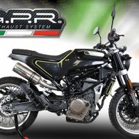 GPR exhaust compatible with  Husqvarna Svartpilen 401 2018-2019, M3 Titanium Natural, Mid-Full system exhaust including removeble db killer and catalyst, EPA-compliant 