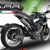 GPR exhaust compatible with  Husqvarna Svartpilen 401 2018-2019, M3 Titanium Natural, Mid-Full system exhaust including removeble db killer and catalyst, EPA-compliant 
