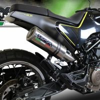 GPR exhaust compatible with  Husqvarna Svartpilen 401 2018-2019, M3 Titanium Natural, Mid-Full system exhaust including removeble db killer and catalyst, EPA-compliant 