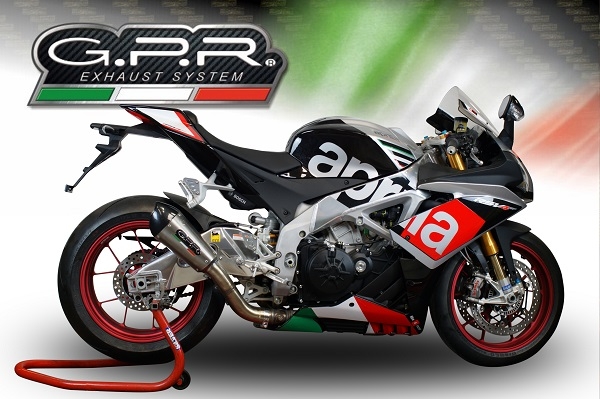 GPR pot echappement compatible avec  Aprilia Rsv4 1000 2015-2016, New Grand Prix Evo Titanium, Pot échappement racing, avec les tuyaux de liaison, article sans homologation 