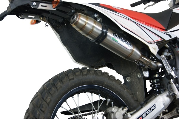 Pot echappement compatible avec Beta RR 125 Enduro Lc 4t 2010-2018, Deeptone Inox, Échappement légal, homologué,silencieux avec db killer amovible et tuyau de liaison spécifique 