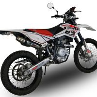 Pot echappement compatible avec Beta RR 125 Enduro Lc 4t 2010-2018, Deeptone Inox, Échappement légal, homologué,silencieux avec db killer amovible et tuyau de liaison spécifique 