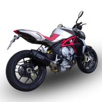 Pot echappement compatible avec Mv Agusta Brutale 800 Dragster 2013-2016, Furore Nero, Échappement légal, homologué,silencieux avec db killer amovible et tuyau de liaison spécifique 