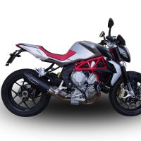 Pot echappement compatible avec Mv Agusta Brutale 800 Dragster 2013-2016, Furore Nero, Échappement légal, homologué,silencieux avec db killer amovible et tuyau de liaison spécifique 