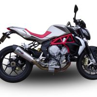 GPR exhaust compatible with  Mv Agusta Brutale 800 2012-2016, New Grand Prix Evo Titanium, Slip-on exhaust including removable db killer and link pipe, not EPA-compliant 