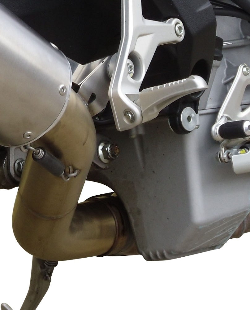 Pot echappement compatible avec Mv Agusta Brutale 800 Dragster 2013-2016, Albus Ceramic, Échappement légal, homologué,silencieux avec db killer amovible et tuyau de liaison spécifique 