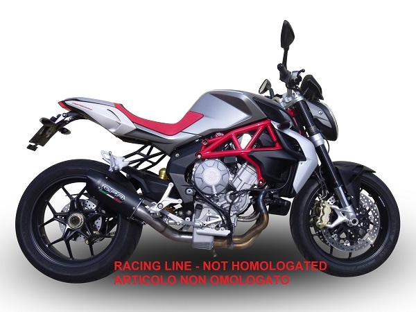 Pot echappement compatible avec Mv Agusta Brutale 800 2017-2020, Furore Evo4 Nero, Pot Echappement homologué pour les marchés non européens 